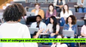 Role of colleges and universities in the education system