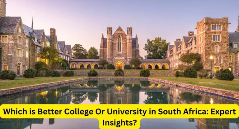 Which is Better College Or University in South Africa